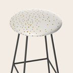Falling Stars Metallic Gold Dot Pattern Stool Gallery Image 2