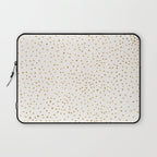 Falling Stars Metallic Gold Dot Pattern Laptop Sleeve Gallery Image 1