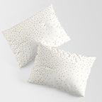 Falling Stars Metallic Gold Dot Pattern Pillow Sham Gallery Image 3