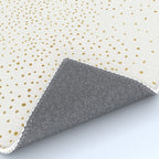 Falling Stars Metallic Gold Dot Pattern Rug Gallery Image 4