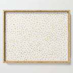 Falling Stars Metallic Gold Dot Pattern Serving Tray Gallery Image 1