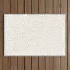 Falling Stars Metallic Gold Dot Pattern Outdoor Rug Gallery Image 1