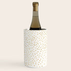 Falling Stars Metallic Gold Dot Pattern Wine Chiller Gallery Image 2