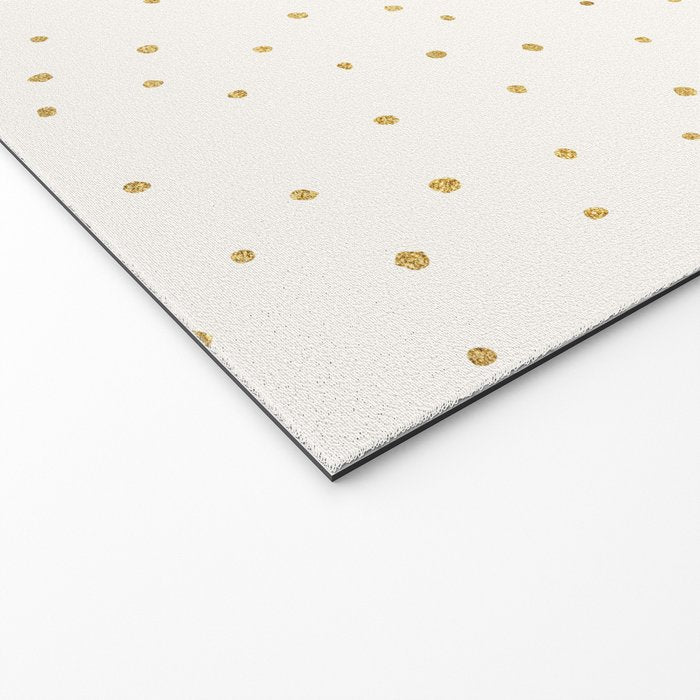 Falling Stars Metallic Gold Dot Pattern Welcome Mat Gallery Image 2