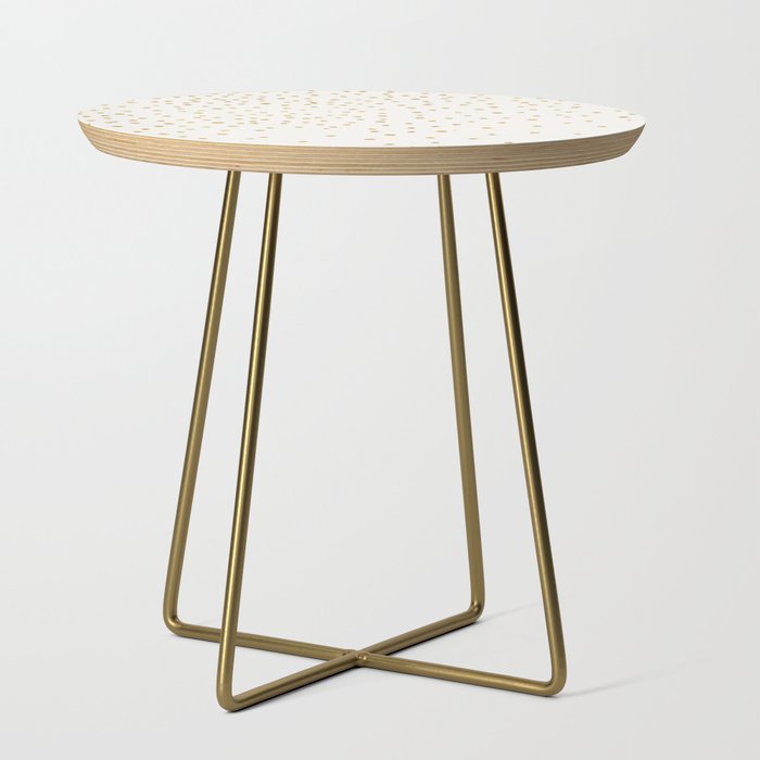 Falling Stars Metallic Gold Dot Pattern Side Table Gallery Image 1