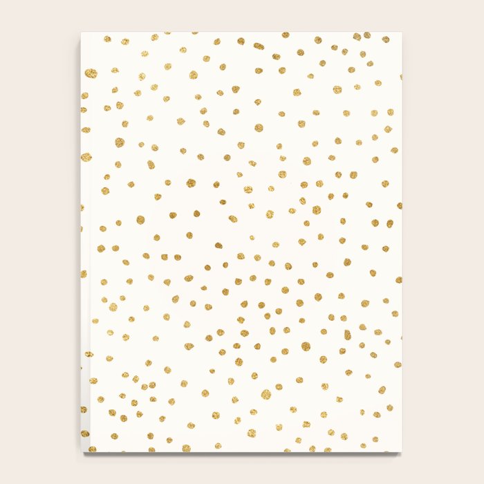 Falling Stars Metallic Gold Dot Pattern Notebook Gallery Image 4
