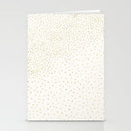 Falling Stars Metallic Gold Dot Pattern Stationery Card Gallery Image 2