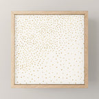 Falling Stars Metallic Gold Dot Pattern Mini Art Print Gallery Image 1