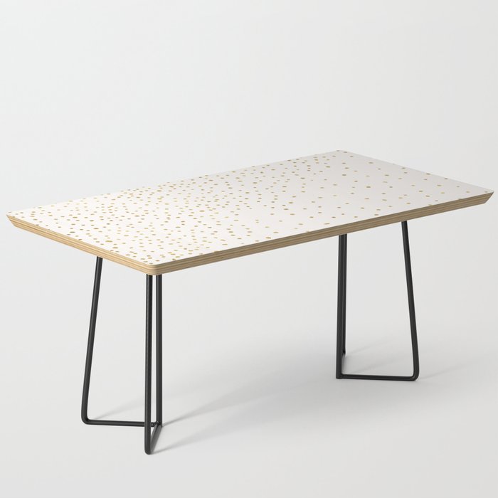 Falling Stars Metallic Gold Dot Pattern Coffee Table Gallery Image 1