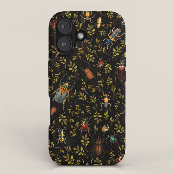 Vintage Mystic Night Beetle And Bugs Dance  iPhone Case Gallery Image 1
