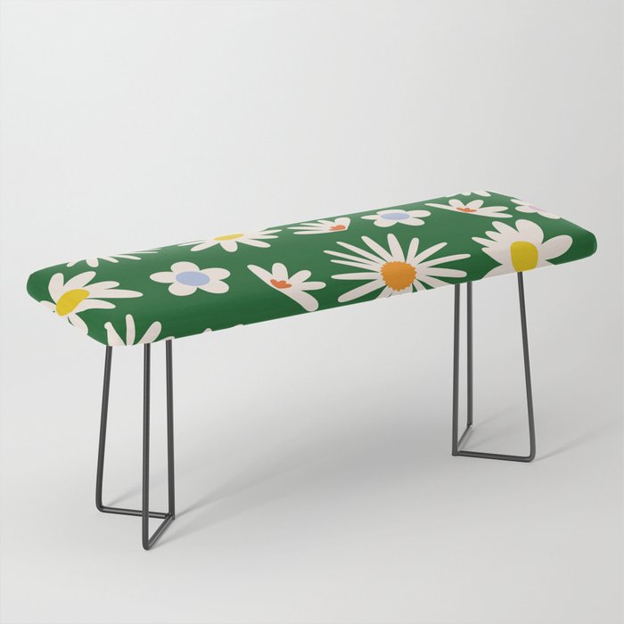 Rainbow Vintage Daisies Bench Gallery Image 1