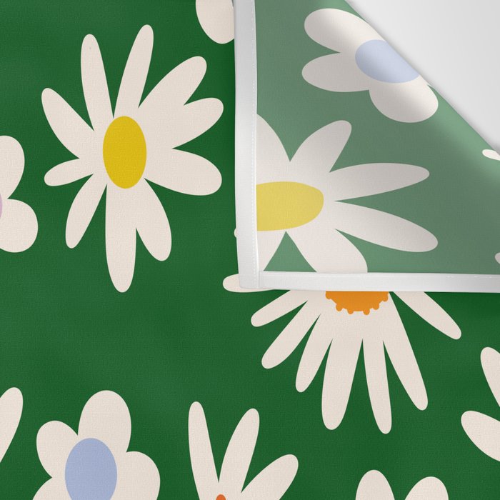 Rainbow Vintage Daisies Wall Tapestry Gallery Image 3