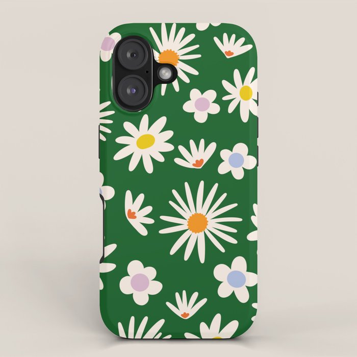 Rainbow Vintage Daisies iPhone Case Gallery Image 1