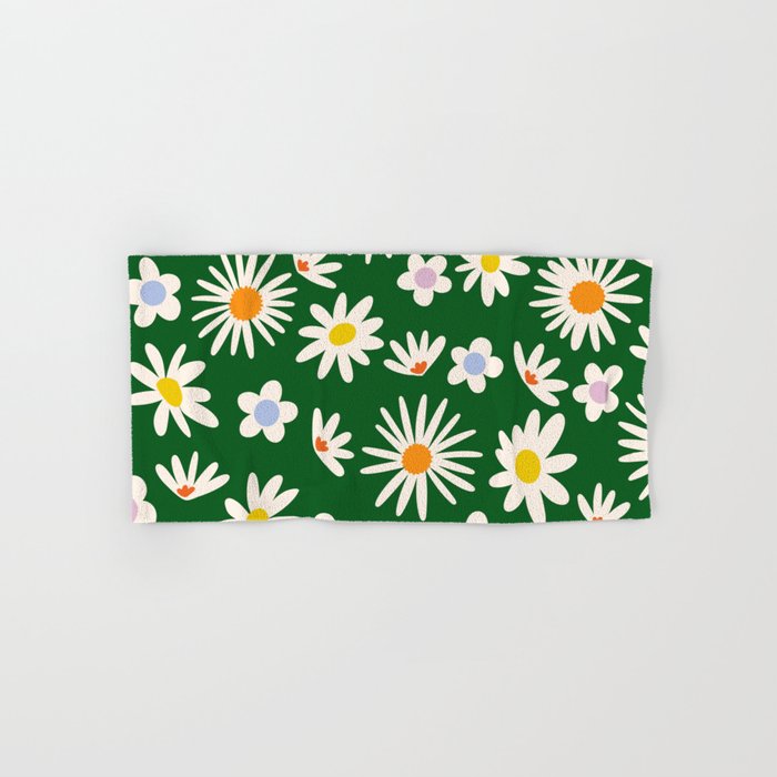 Rainbow Vintage Daisies Bath Towel Gallery Image 1