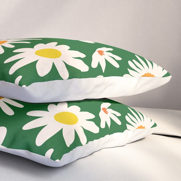Rainbow Vintage Daisies Pillow Sham Gallery Image 3