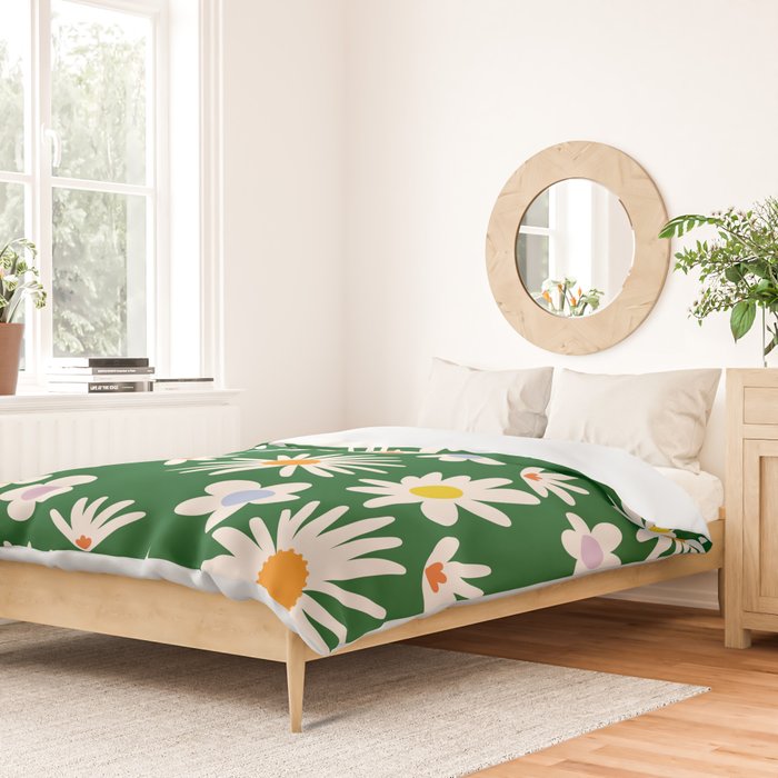 Rainbow Vintage Daisies Duvet Cover Gallery Image 2