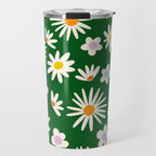 Rainbow Vintage Daisies Travel Mug Gallery Image 1