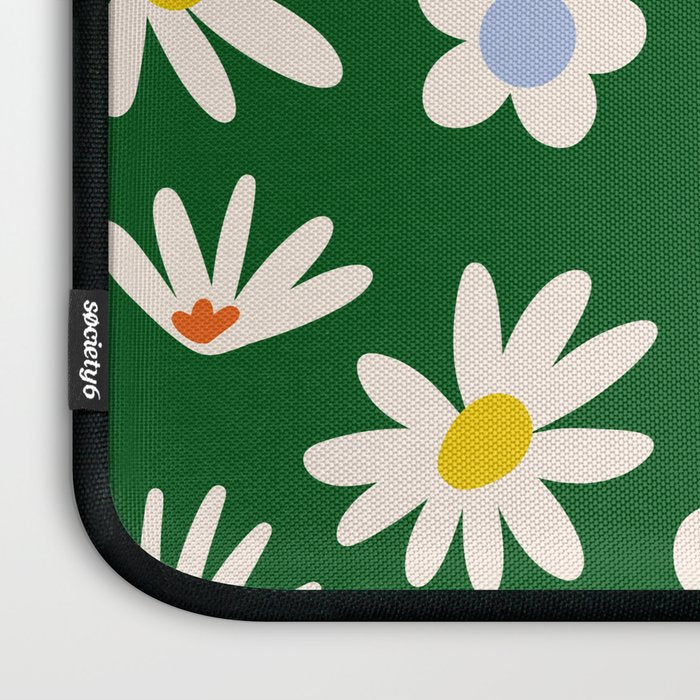 Rainbow Vintage Daisies Laptop Sleeve Gallery Image 3