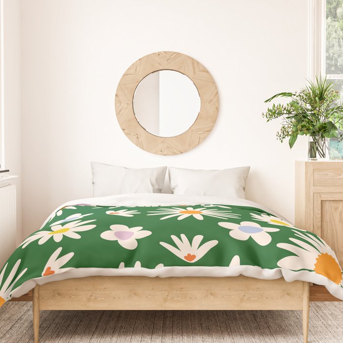 Rainbow Vintage Daisies Duvet Cover Gallery Image 3