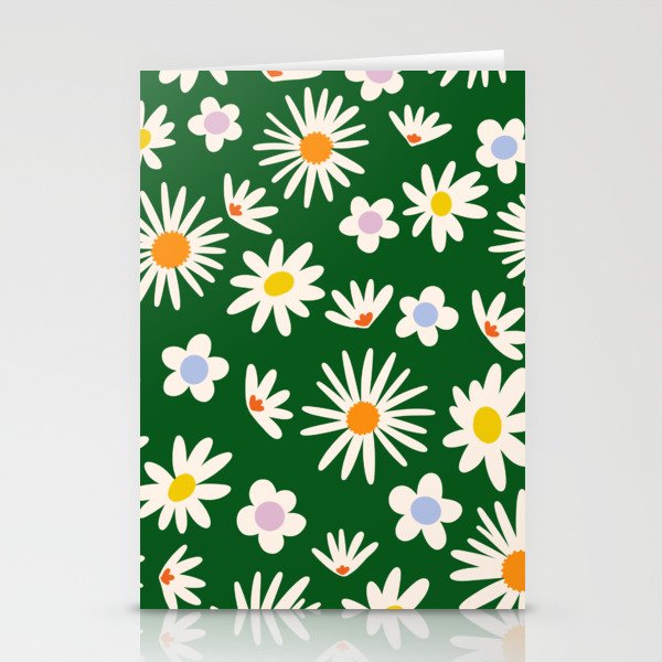 Rainbow Vintage Daisies Stationery Card Gallery Image 2