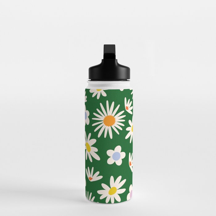 Rainbow Vintage Daisies Water Bottle Gallery Image 3