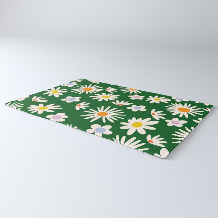 Rainbow Vintage Daisies Rug Gallery Image 3