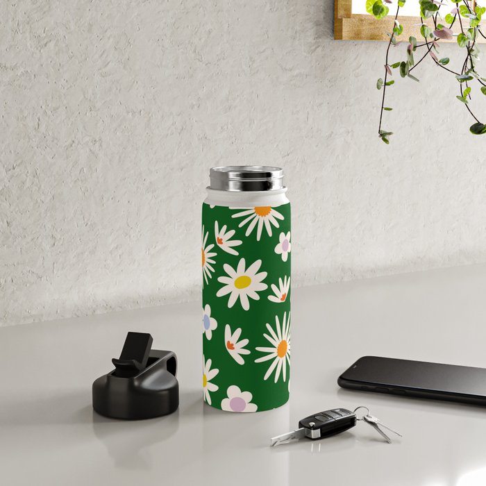 Rainbow Vintage Daisies Water Bottle Gallery Image 5