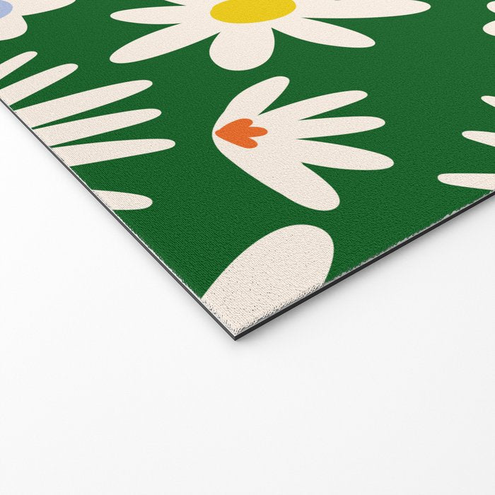 Rainbow Vintage Daisies Welcome Mat Gallery Image 2