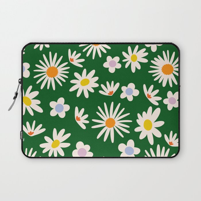 Rainbow Vintage Daisies Laptop Sleeve Gallery Image 1