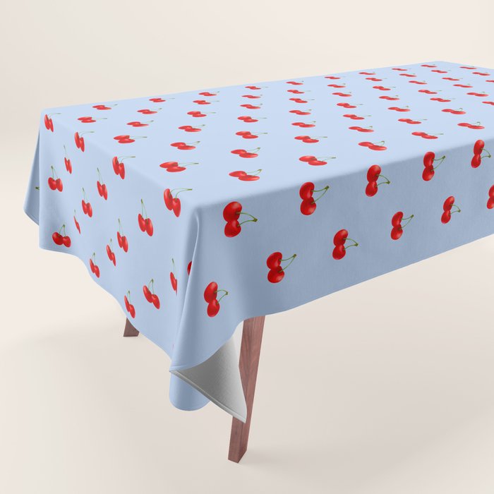 Y2K Cherries - Blue Pattern Miniature Tablecloth Gallery Image 1
