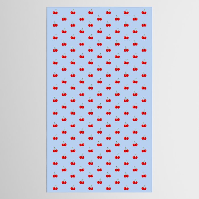 Y2K Cherries - Blue Pattern Miniature Tablecloth Gallery Image 2