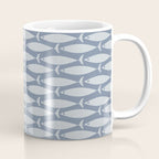 Minimalist Mid Century Modern Scandi Fish Pattern in Slate Blue Coffee Mug Gallery Image 1