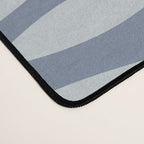 Minimalist Mid Century Modern Scandi Fish Pattern in Slate Blue Desk Mat Gallery Image 4