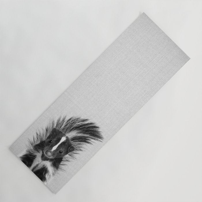 Skunk - Black & White Yoga Mat Gallery Image 1