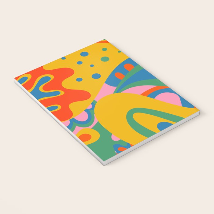 So Trippy Retro Psychedelic Abstract Pattern 2 in Rainbow Pop Colors Notebook Gallery Image 3