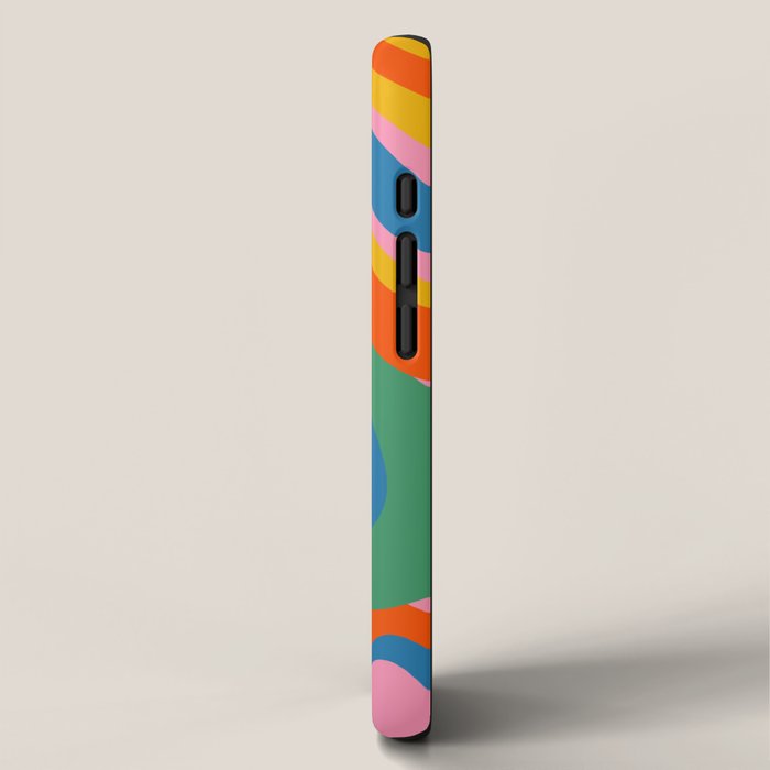 So Trippy Retro Psychedelic Abstract Pattern 2 in Rainbow Pop Colors iPhone Case Gallery Image 2