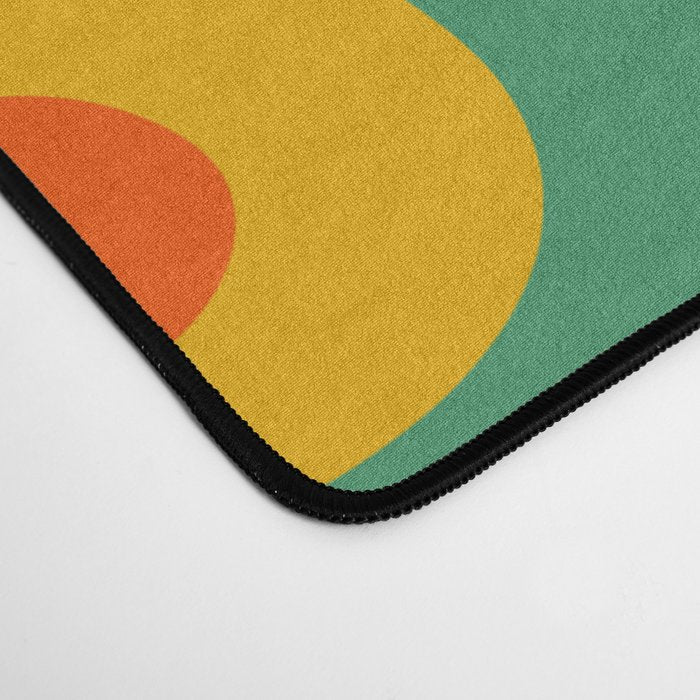 So Trippy Retro Psychedelic Abstract Pattern 2 in Rainbow Pop Colors Desk Mat Gallery Image 4
