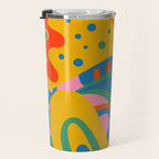 So Trippy Retro Psychedelic Abstract Pattern 2 in Rainbow Pop Colors Travel Mug Gallery Image 3
