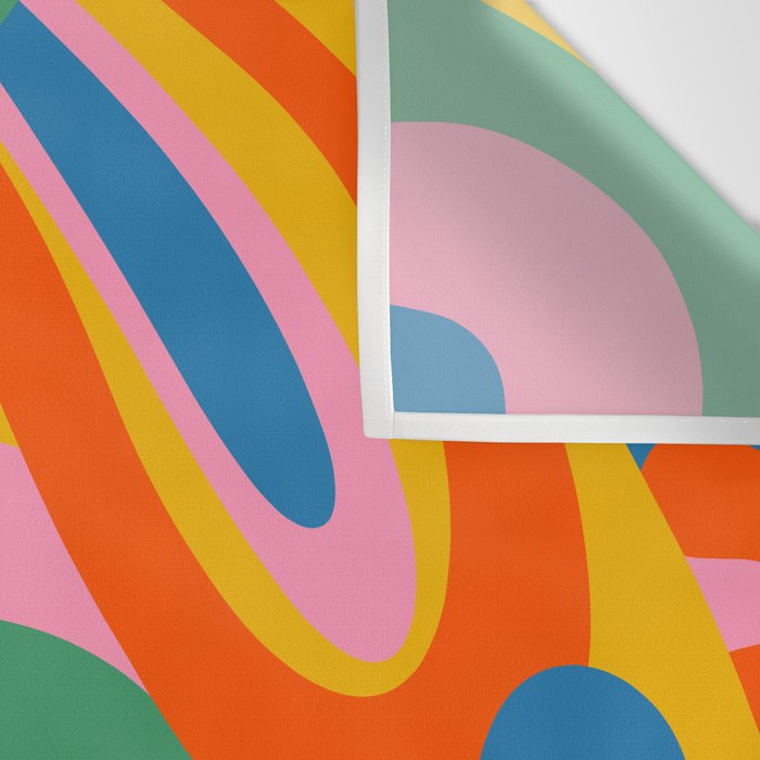 So Trippy Retro Psychedelic Abstract Pattern 2 in Rainbow Pop Colors Wall Tapestry Gallery Image 3