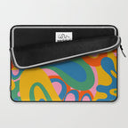 So Trippy Retro Psychedelic Abstract Pattern 2 in Rainbow Pop Colors Laptop Sleeve Gallery Image 2