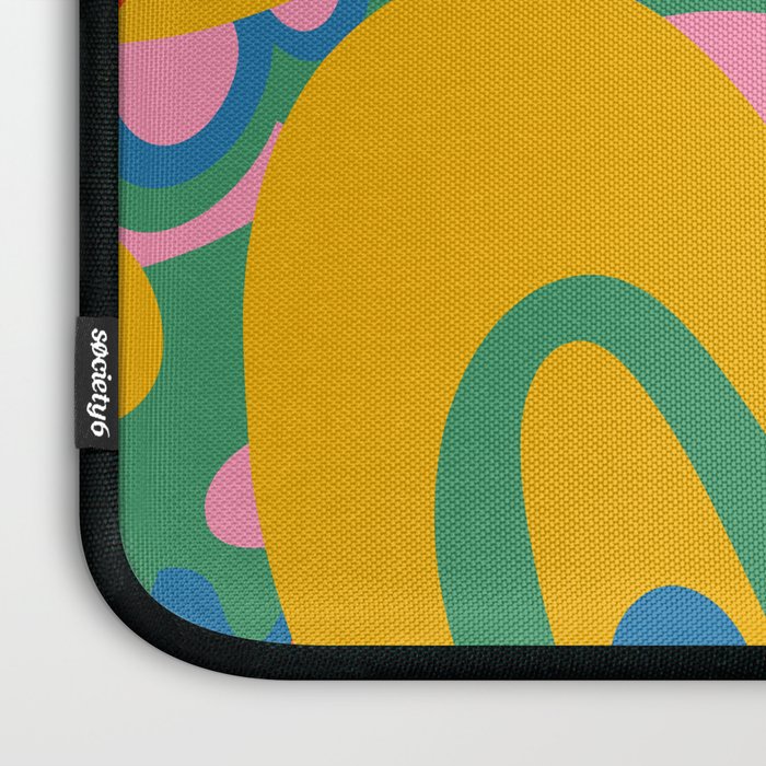 So Trippy Retro Psychedelic Abstract Pattern 2 in Rainbow Pop Colors Laptop Sleeve Gallery Image 3