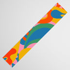 So Trippy Retro Psychedelic Abstract Pattern 2 in Rainbow Pop Colors Table Runner Gallery Image 3