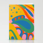So Trippy Retro Psychedelic Abstract Pattern 2 in Rainbow Pop Colors Stationery Card Gallery Image 2