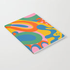 So Trippy Retro Psychedelic Abstract Pattern 2 in Rainbow Pop Colors Notebook Gallery Image 2