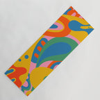 So Trippy Retro Psychedelic Abstract Pattern 2 in Rainbow Pop Colors Yoga Mat Gallery Image 1
