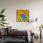 So Trippy Retro Psychedelic Abstract Pattern 2 in Rainbow Pop Colors Wood Wall Art Gallery Image 2