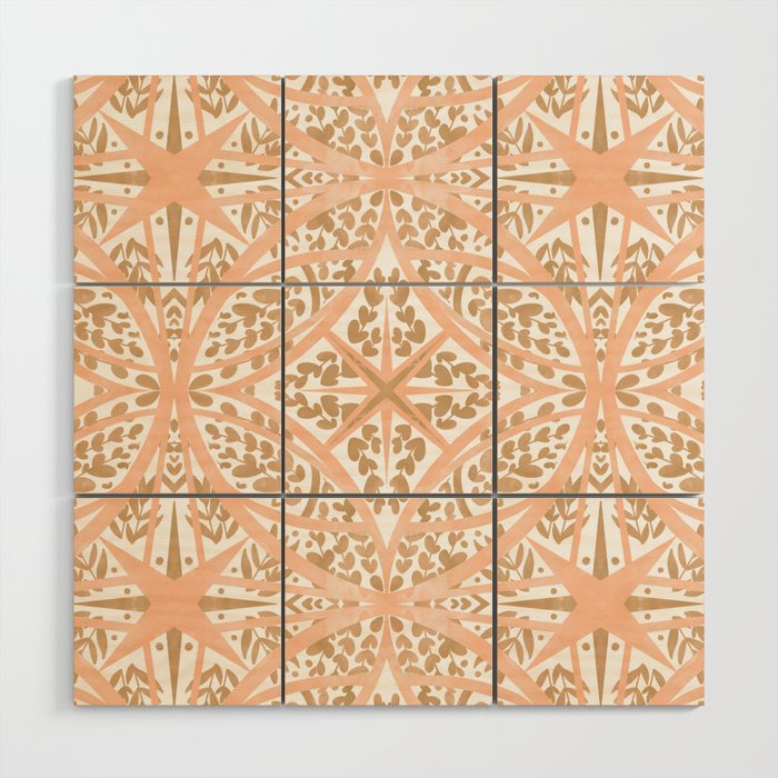 Tile wild leaves starry PF2 Wood Wall Art Gallery Image 1