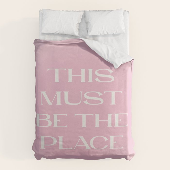This Must Be The Place Pink Gradient Duvet Cover Gallery Image 1
