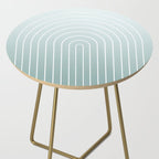 Ombre Arch XVII Natural Teal Gradient Modern Geometric Lines Side Table Gallery Image 2