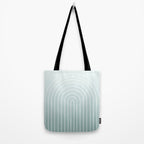 Ombre Arch XVII Natural Teal Gradient Modern Geometric Lines Tote Bag Gallery Image 2